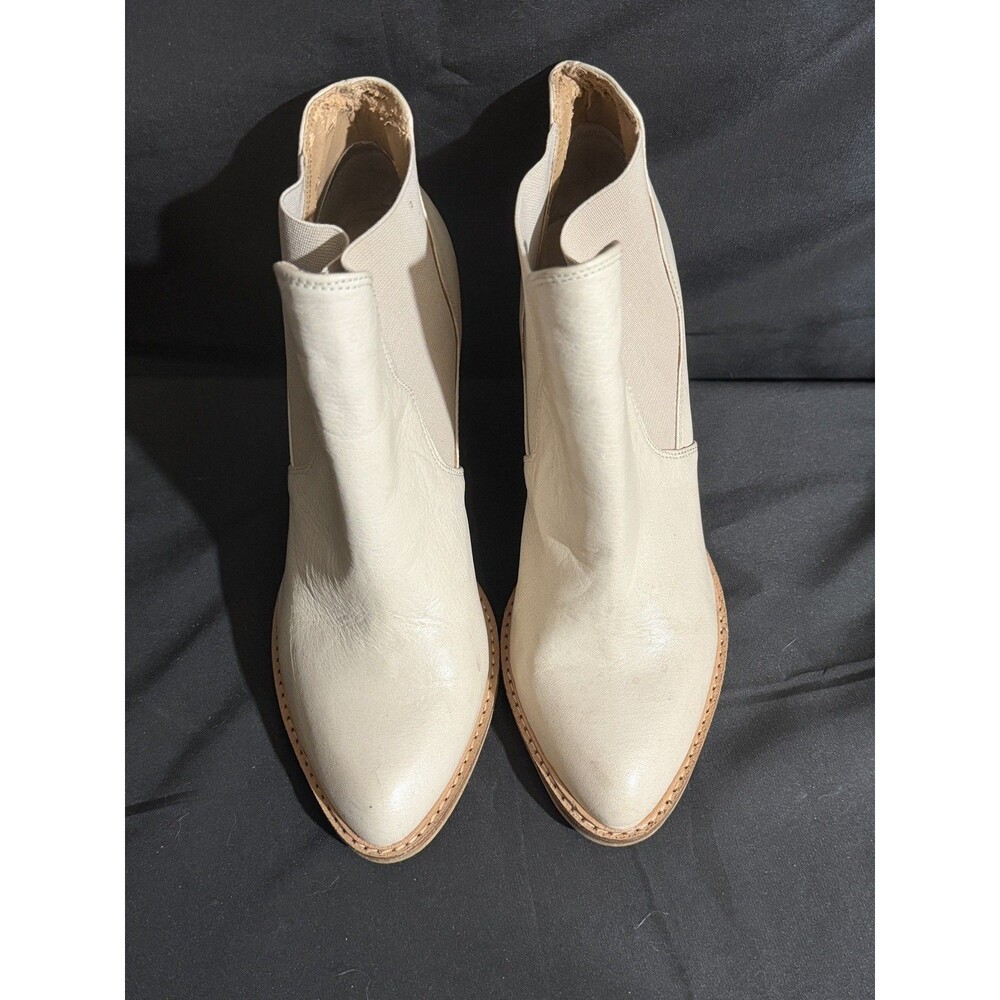 Chinese Laundry Women’s Taupe Suede Ankle Bootie Pointed Toe Zip Block Heel  8
